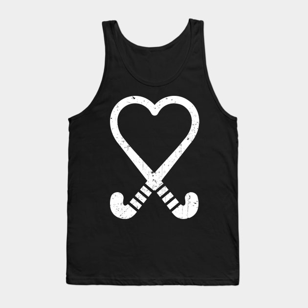 Funny Field Hockey Love Youth Women Gift Tank Top by Vauliflower